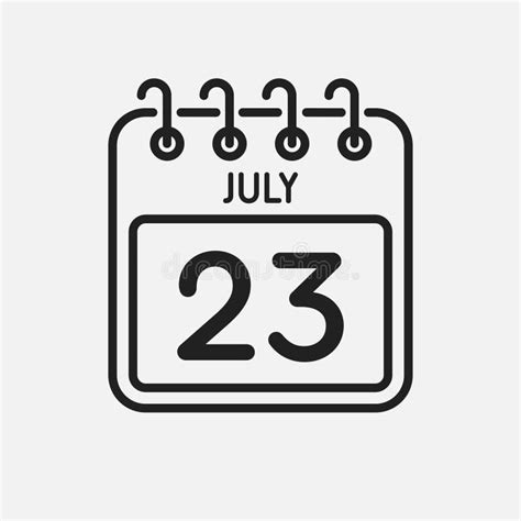 July 23 Day Calendar Stock Illustrations 189 July 23 Day Calendar