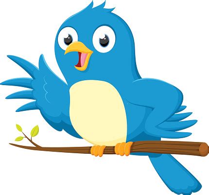 Mordecai is a blue jay bird. Cute Blue Bird Cartoon Stock Illustration - Download Image ...