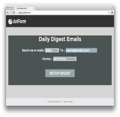 Daily Digest Emailing Apps And Integrations Jotform