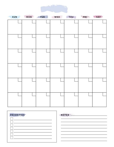 Stunning Free Printable Blank Calendar Template To Download