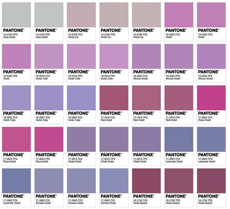 28 Color Palette Pantone References