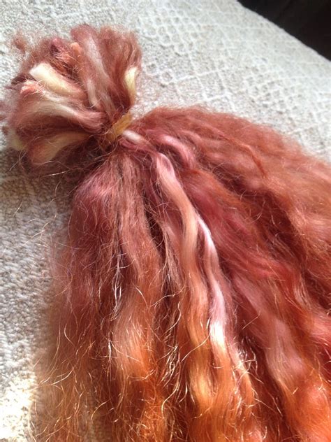 Dyed Wool Locks 12 To 16 Inches Washed Lincoln Longwool Wool Etsy