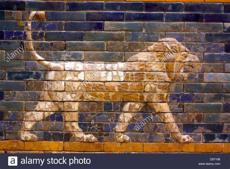 Ishtar Gates Babylon Plus Details Showing Palms Lions And Animals