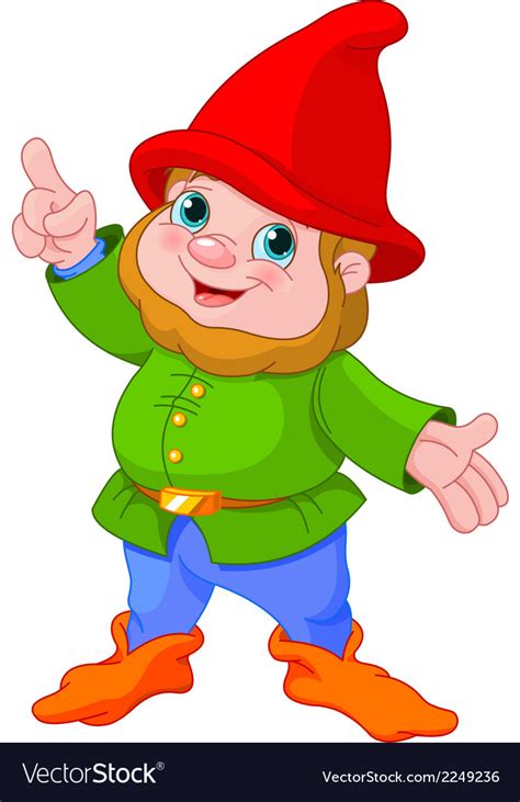 Cute Gnome Presenting Royalty Free Vector Image
