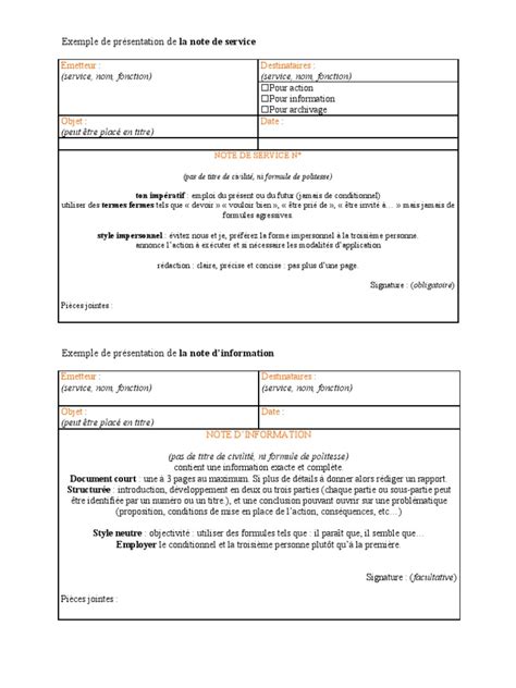 Note de Service