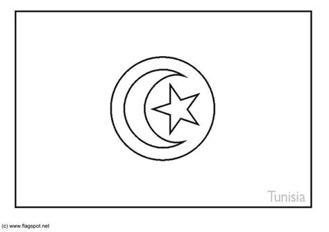 An extension used as an optional alternative for jpeg images: Coloring Page flag Tunisia - free printable coloring pages