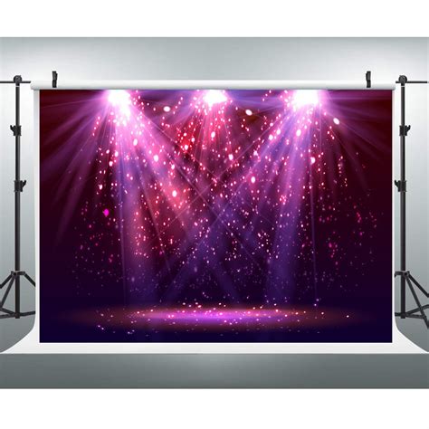 X Ft Theatre Interior Bright Stage Backdrop Vinyl Interlaced Red Blue