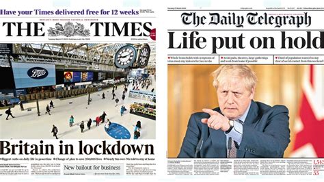 Coronavirus Lockdown Leads Tuesday Mornings Papers As Britons