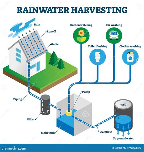 Diagrama Isométrico Del Sistema De Captación De Agua De Lluvia