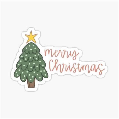 Merry Christmas Sticker By Kaleyhoggle Redbubble Christmas Stickers Xmas Sticker Stickers