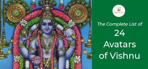 The Complete List Of 24 Avatars Of Vishnu Astroved Blog