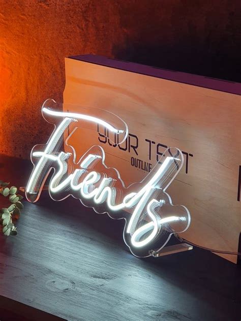 Neon Sign Friends Wall Decor Custom Neon Table Light T Etsy In
