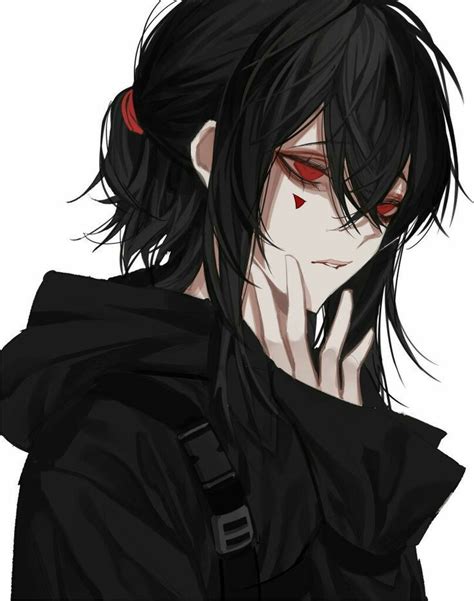 Anime Boy With Black Hair Covering Both Eyes Images Of Anime Hair