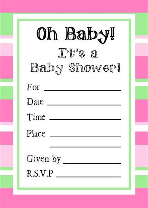 Simple Baby Shower Invitations Template Dolanpedia