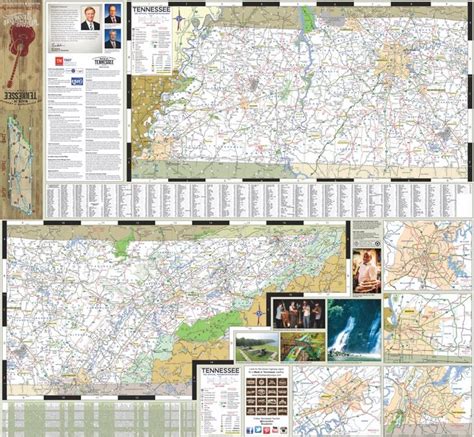 Large Detailed Tourist Map Of Tennessee With Cities And Towns Tourist