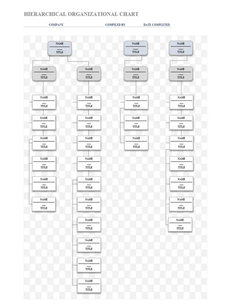 Ic Hierarchical Organizational Chart Template 9243 Pdf