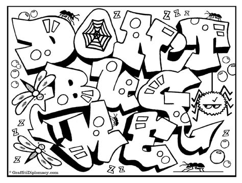 Free Printable Street Art Graffiti Coloring Pages
