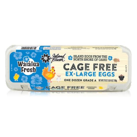 Waialua Extra Large Cage Free White Eggs