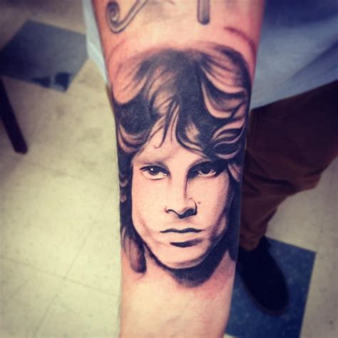 Jim Morrison Portrait Tattoo By Adrenaline Vancity Tattoo Artist Steve