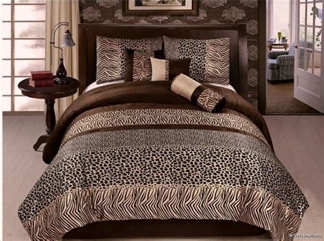 Zebra print jersey comforter sets. 15 PC Comforter Curtain Set Brown Micro Fur Zebra Leopard ...