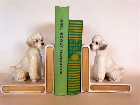 Lefton Poodle Bookends Vintage 1950s Etsy Bookends Vintage Poodle