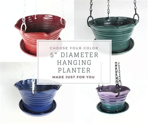 Custom Hanging Planter With Attached Drainage Tray 5 Etsy