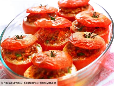 Tomates farcies au four rapide découvrez les recettes de cuisine de Femme Actuelle Le MAG