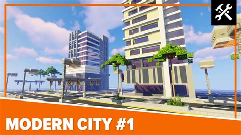 Modern City 1 Buildings And Roads Minecraft Timelapse Youtube