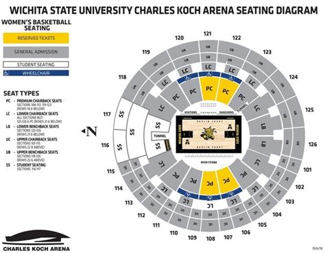 Row Seat Number Koch Arena Seating Chart Arena Seating Chart