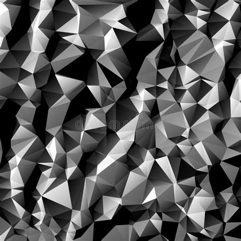 Black And White Polygon Abstract Background Stock Vector Illustration