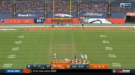 Broncos 70 Yard Field Goal Youtube