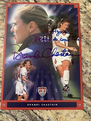 Brandi Chastain Usa Soccer Signed Autographed Photo Inscr To Alyssa