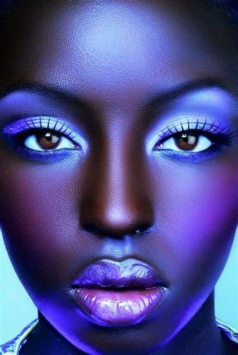Purple Undertones African Beauty Black Women Art Face