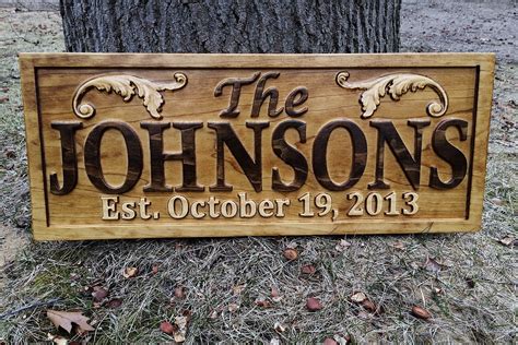 Personalized Lake House Sign Custom Wood Sign Carved Last Name Wooden