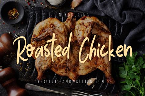Roasted Chicken Font By Dapiyupi · Creative Fabrica