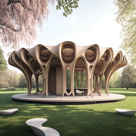 London Timber Concert Pavilion Explorati Futuristic