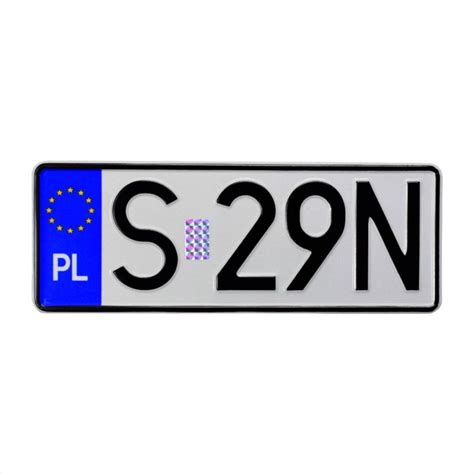 tablica rejestracyjna polska pomniejszona tbt cars