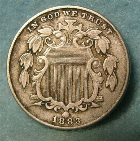 1883 Shield Nickel Better Grade United States Coin Coins Valuable
