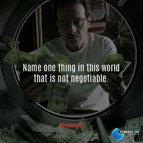 A Man Holding Money In Front Of A Mirror With The Words Name One Thing