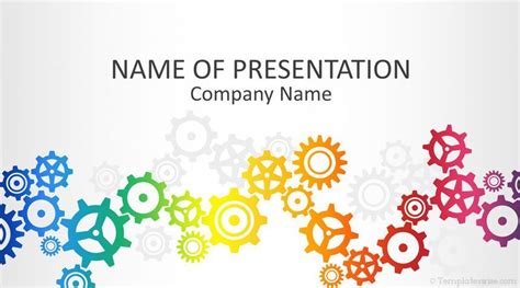Colorful Gears Powerpoint Template