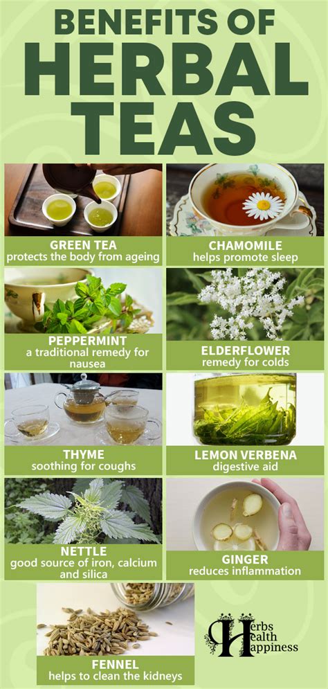 Benefits Of Herbal Teas Herbs Health And Happiness