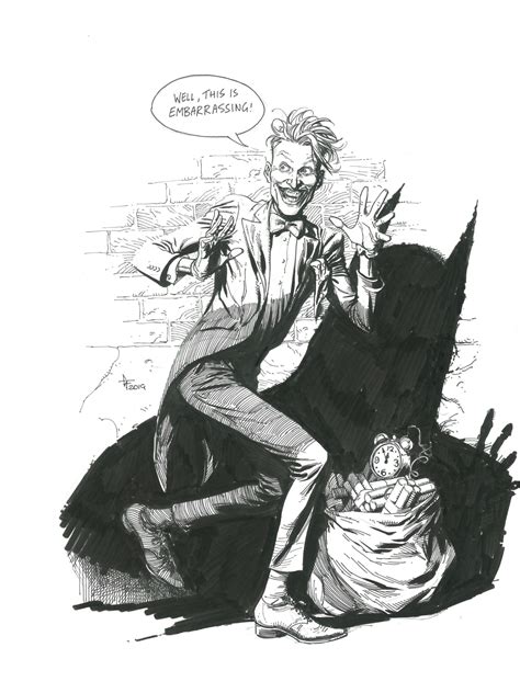 Gary Frank Joker In Kyle Blackwells Shadow Of The Bat Comic Art