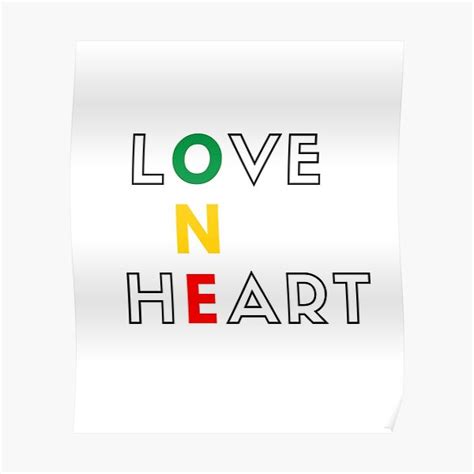 One Love One Heart Poster By Design 4 U Redbubble