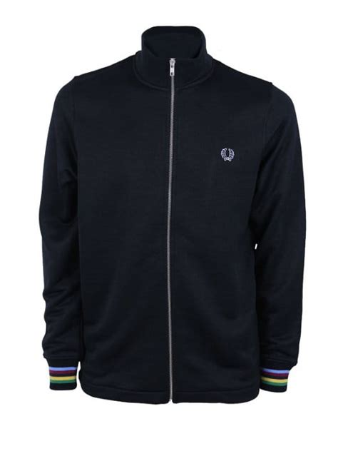 Fred Perry Bradley Wiggins Track Jacket In Black Northern Threads