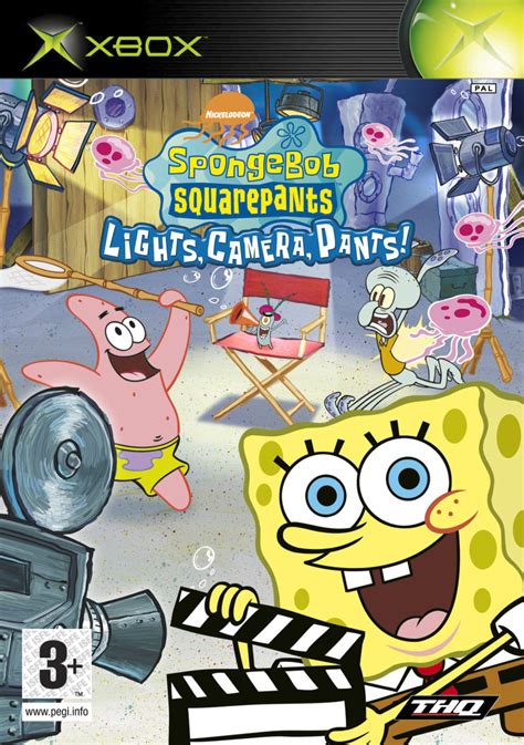 Spongebob Squarepants Lights Camera Pants 2005 Gamecube Box Cover