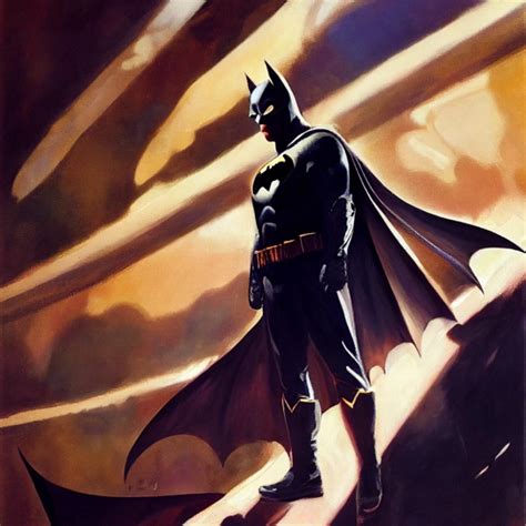 Batman Painted By Sorolla Oilpaint Museum Golden Midjourney