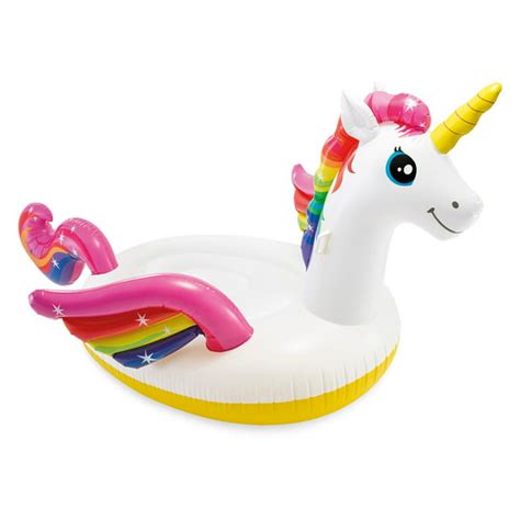 intex intex 57291ep giant inflatable mega unicorn island ride on swimming pool float walmart