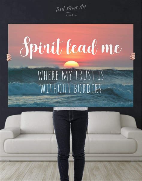 Ocean Spirit Lead Me Where My Trust Is Without Borders Canvas Wall Art