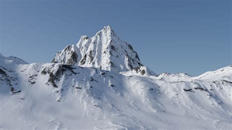 Snowy Mountain Scene Free 3d Model Blend Free3d