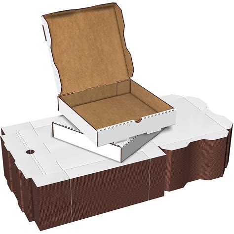 White Pizza Boxes By 10 X 10 Pizza Box Size Corrugated Kraft